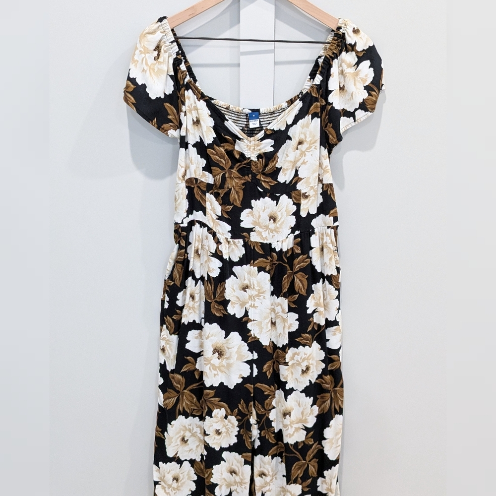 Old Navy Floral Fit & Flare Jumpsuit with Pockets